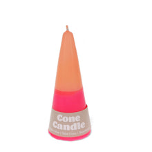 Load image into Gallery viewer, Small Two-Colour Cone Candle - Pink-Orange
