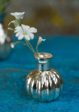 Load image into Gallery viewer, Pumpkin Shape Recycled Silver Glass Vase
