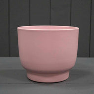 Matt Rose Footed Pot 17cm