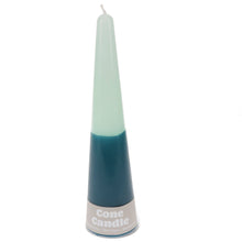 Load image into Gallery viewer, Tall Two-Colour Cone Candle
