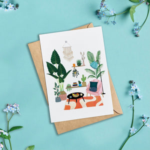 Houseplants and Cat in Living Room - Lara Oztekin Designs