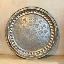 Load image into Gallery viewer, Vintage Moroccan Hand- Engraved Al B Aluminium Tray - 55-50cm
