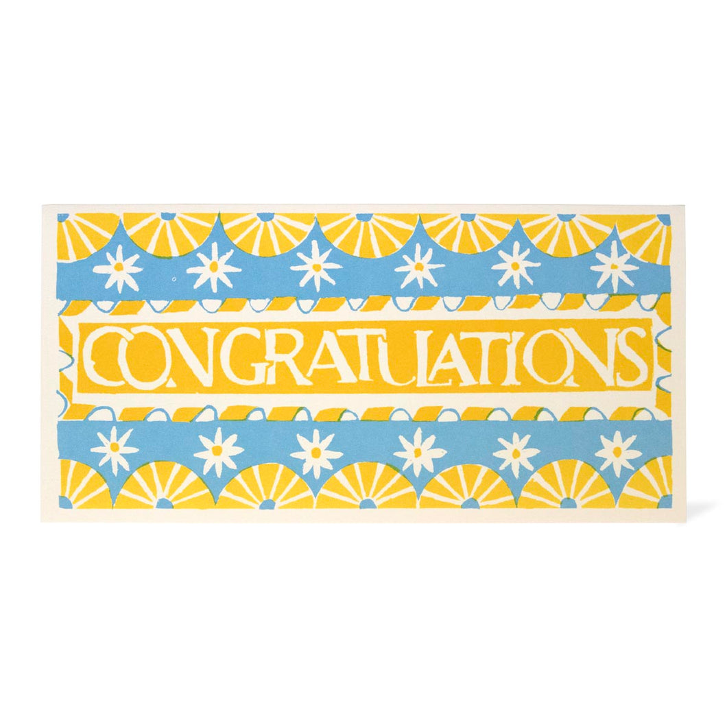 Long Card Congratulations - Cambridge Imprint