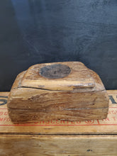 Load image into Gallery viewer, Vintage Candle Holder Wooden Block
