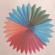 Multi Colour Paper Fan Decoration