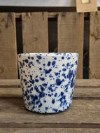 Old Style Dutch Pots - Mini Blue Splatter - 10cm