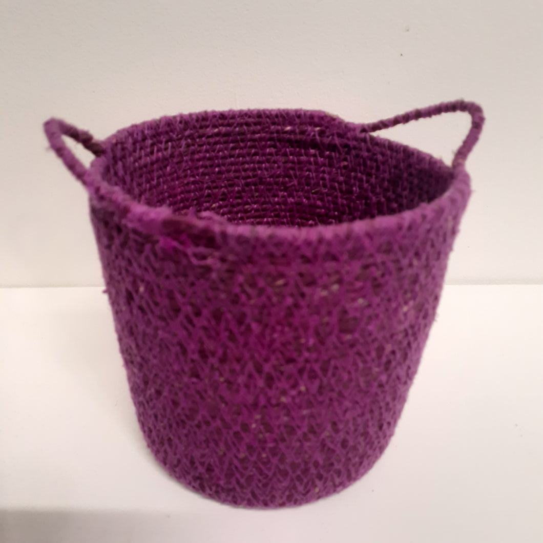 Color Seagrass Baskets with Handles