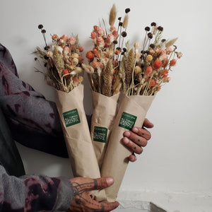 Dried Flower Bunch - Orange Crush Princess