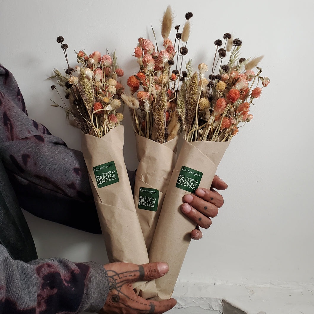 Dried Flower Bunch - Orange Crush Princess