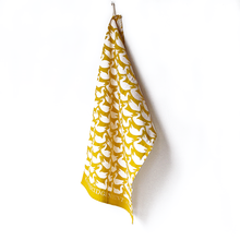 Load image into Gallery viewer, Acid Yellow Ducks Tea Towel - Cambridge Imprint
