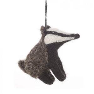 Badger - Felt Christmas decorations