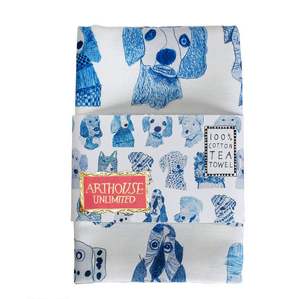 Arthouse - Blue Dogs Tea towel