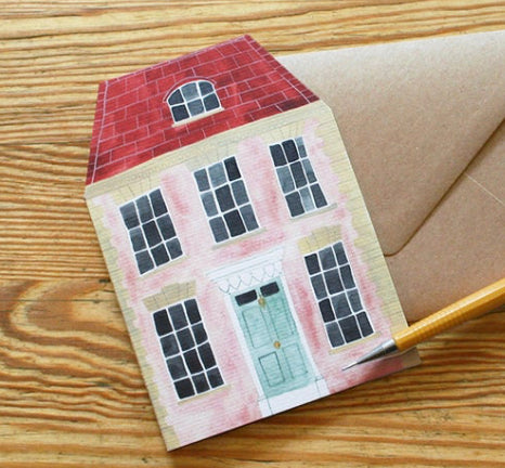 Pink House Card - Eleanor Percival