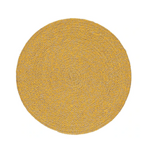 Load image into Gallery viewer, Hand Woven Circular Placemat - Indian Yellow
