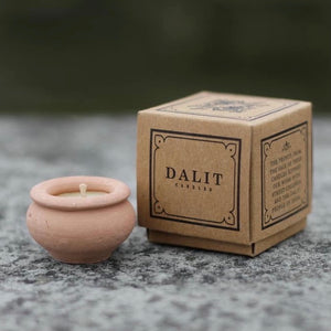 Dalit - Boxed Beeswax Candle In Clay Pot