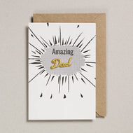 Amazing Dad Card with Gold Embroidery