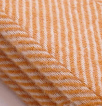 Load image into Gallery viewer, So Cosy Wool Throw - Dutch Orange &amp; White - Herringbone

