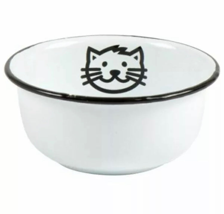 Enamel Cat Bowl