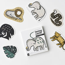 Load image into Gallery viewer, Lacing Cards - Jungle Animals

