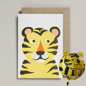 Paper Balloon Card - Tiger