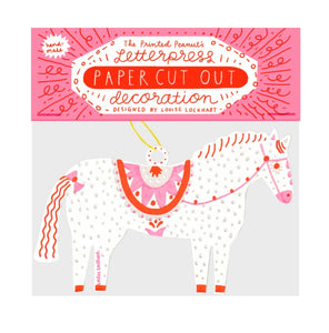 Paper Cut Out Decoration - Horse - Printed Peanut