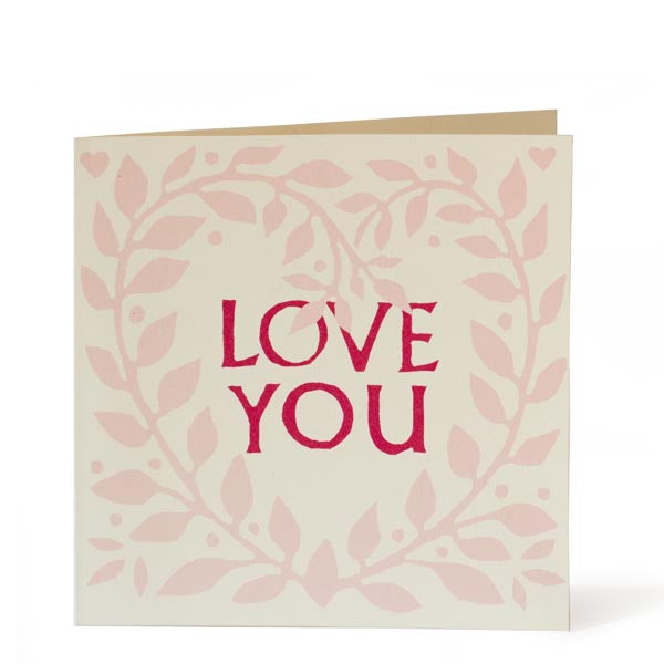 Love You Wreath Card - Cambridge Imprint