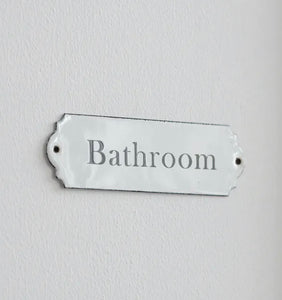 Enamel Bathroom Sign
