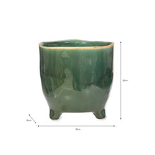 Load image into Gallery viewer, Footed Positano Pots - Green
