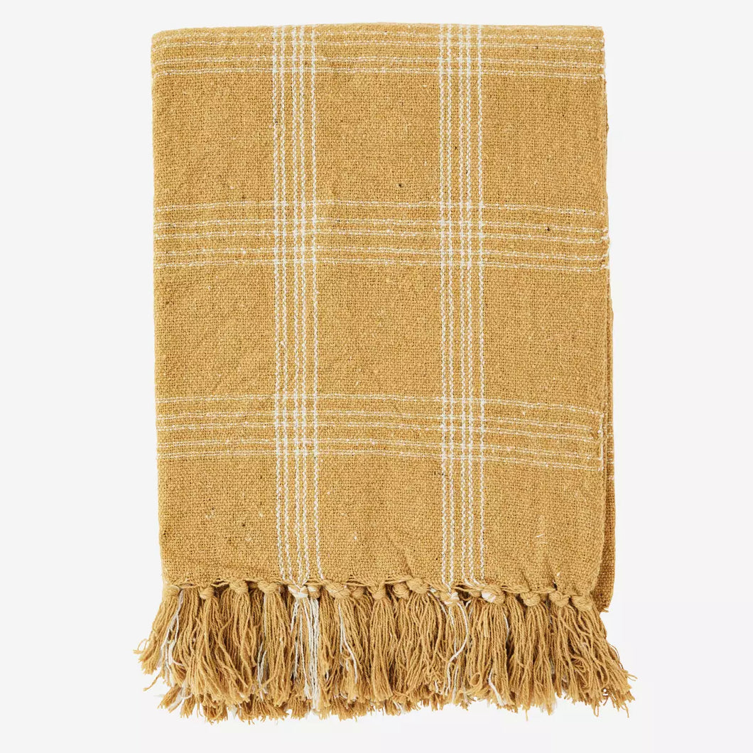 Recycled Cotton Throw - Honey