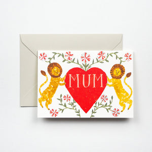 Lion Mum Heart Mother’s Day Card - Hadley