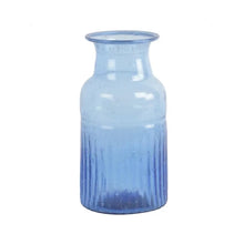 Load image into Gallery viewer, Blue Glass Bottle, Recycled Glass
