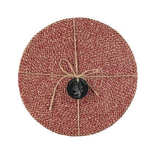 Load image into Gallery viewer, Hand Woven Circular Placemat - Guardsman Red

