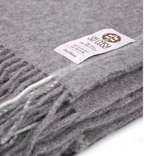 Load image into Gallery viewer, So Cosy Wool Kingsize Blanket  - Grey and Cream Blanket

