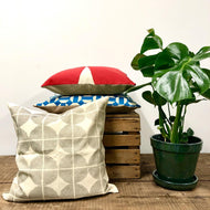 Screen Printed Cushion - Grey Round Pattern