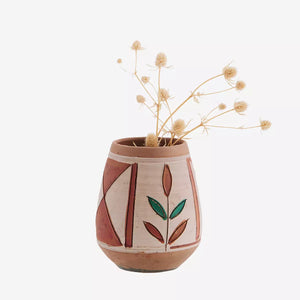 Hand Painted Terracotta Vase
