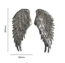 Load image into Gallery viewer, Iron on Patch - Set of 2 Large Sequin Wings in Gold or Silver
