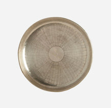 Load image into Gallery viewer, Serving Plate - Patterned Brass
