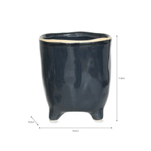 Load image into Gallery viewer, Footed Positano Pots - Ink
