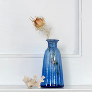 Blue Glass Bottle, Recycled Glass
