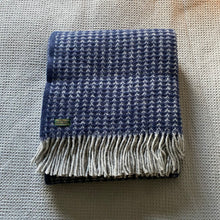 Load image into Gallery viewer, Wool Throw - Navy Blue Arrows
