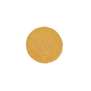 Hand Woven Circular Coasters - Indian Yellow