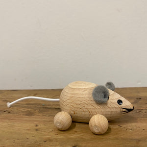 Wooden Mouse on Wheels