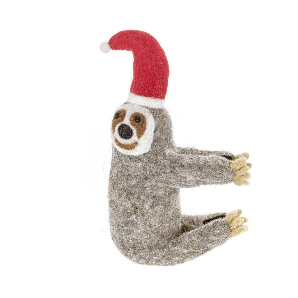 Sloth Christmas Tree Topper - Felt Christmas Decorations